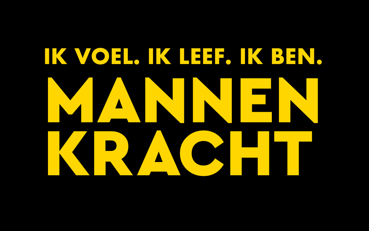 Mannenkracht tshirt voorkant